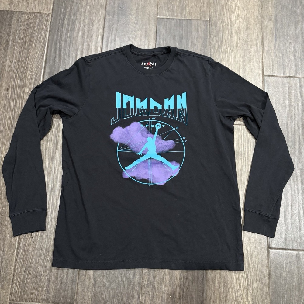 AIR JORDAN Jumpman Antigravity DRI-FIT Long Sleeve T-Shirt Men's Large Black
